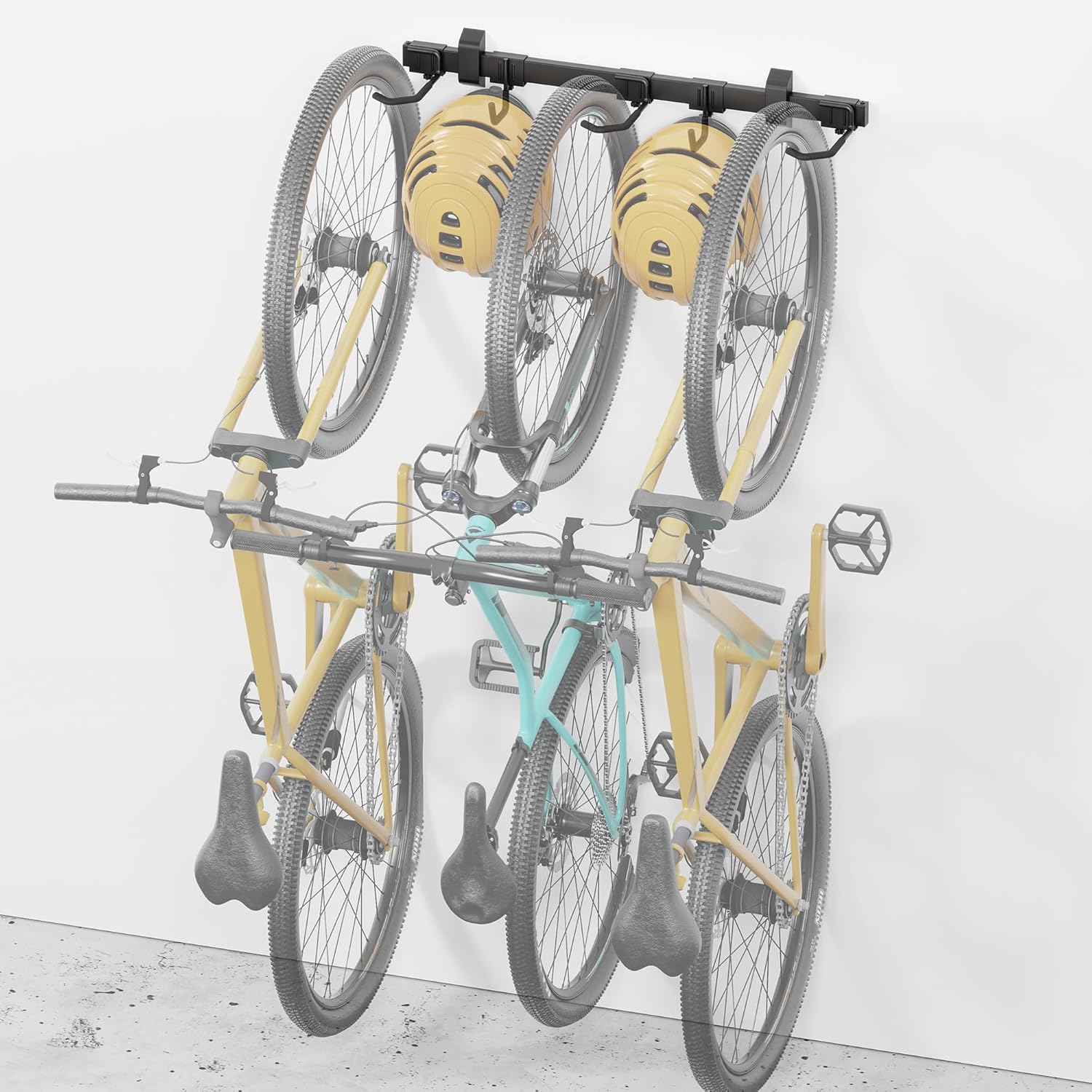 bike helmet storage rack monTEK Bike Storage Rack, for 3-Bike and 2-Helmet