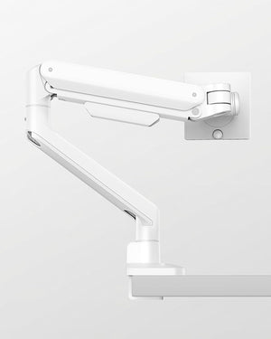 monTEK Deluxe Monitor Arm for 17 to 40 Inch Curved Screens with Cable Management Aluminum Fully Adjustable Single Monitor Arm with Clamp/Grommet, Quick Release Plate,75x75/100x100 VESA