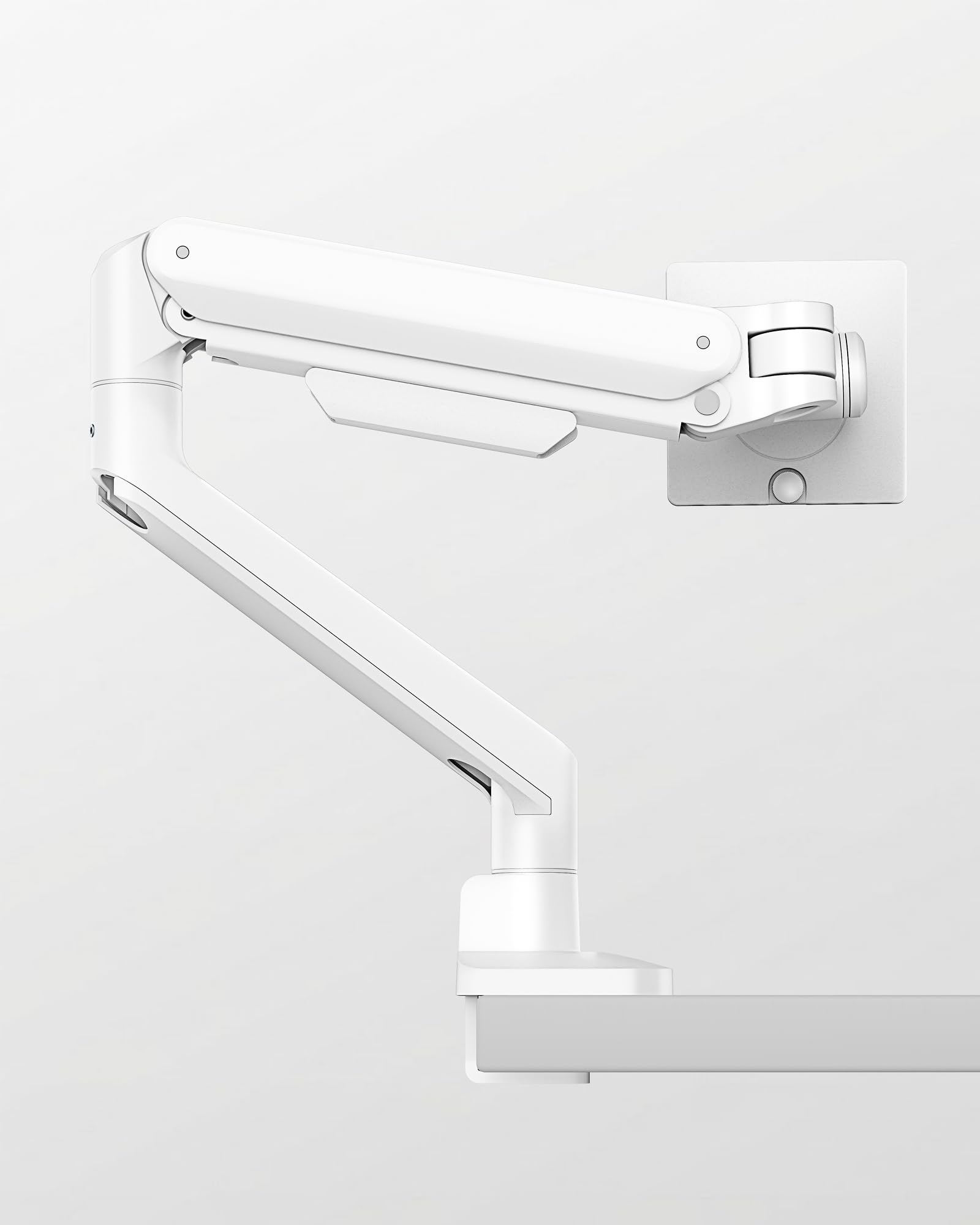 monTEK Deluxe Monitor Arm for 17 to 40 Inch Curved Screens with Cable Management Aluminum Fully Adjustable Single Monitor Arm with Clamp/Grommet, Quick Release Plate,75x75/100x100 VESA