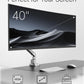 monTEK Deluxe Monitor Arm up to 40 Inch Holds 26.4 lbs Curved Screens Aluminum Fully Motion Adjustable Single Monitor Stand with Clamp/Grommet Desk Mount, Quick Release Plate,75/100mm VESA, MA1008SL