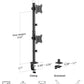 monTEK Stable Vertical Dual Monitor Mount, Stacked Desk Stand for Two 17-32 inch Screens, Full Motion Arm with Tilt, Swivel, Rotation, Supports 22 lbs per Side, C-Clamp/Grommet Base, VESA 100×100mm