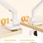 monTEK Single Monitor Arm, Mechanical Spring Monitor Arm for 17-40" Ultrawide Screens, Adjustable Monitor Desk Mount Holds up to 26.4 lbs with C Clamp/Grommet Desk Mount, VESA 75/100mm, MA1011WH