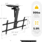 monTEK Motorized Ceiling TV Mount with Remote for 43-86 Inch TVs, Electric TV Mount Motorized Drop Down for Flat and Pitched Roof,Holds up to 99 lbs, 4X Load Tested, App and Voice Control