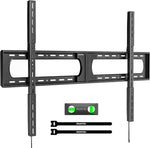 monTEK Heavy Duty XXL Fixed TV Wall Mount for 37–140" Flat & Curved TVs up to 300 lbs, 4× Load Tested, 1.25" Ultra Slim Low Profile Bracket, Fits 16"/18"/24" Wood Studs,VESA 1200×800mm TM1007W-XLF