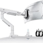 monTEK Premium Aluminum Monitor Arm for 17–57” Ultrawide Screens up to 59 lbs, USB 3.0 Single Desk Mount with Adjustable Gas Spring, Quick-Release Plate, 10-Min Assembly, Clamp/Grommet, VESA 100x100