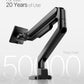 monTEK Deluxe Monitor Arm up to 40 Inch Holds 26.4 lbs Curved Screens Aluminum Fully Motion Adjustable Single Monitor Stand with Clamp/Grommet Desk Mount, Quick Release Plate,75/100mm VESA, MA1008BK