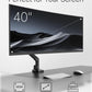 monTEK Deluxe Monitor Arm up to 40 Inch Holds 26.4 lbs Curved Screens Aluminum Fully Motion Adjustable Single Monitor Stand with Clamp/Grommet Desk Mount, Quick Release Plate,75/100mm VESA, MA1008BK
