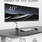 monTEK Deluxe Monitor Arm for 17 to 40 Inch Curved Screens with Cable Management Aluminum Fully Adjustable Single Monitor Arm with Clamp/Grommet, Quick Release Plate,75x75/100x100 VESA