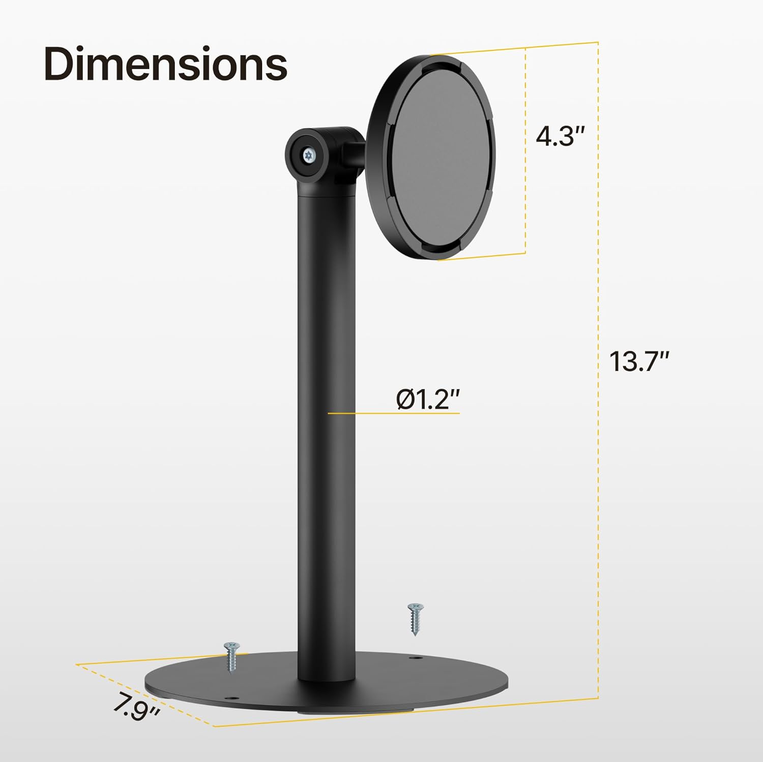 monTEK Anti-Theft Tablet Stand, Frameless Universal Tablet Kiosk with Security Lock Fit 7”-15” Screen Size, Compatible with IPad Pro/Air/Mini and Samsung Tab, Black
