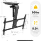 monTEK Motorized Ceiling TV Mount with Remote for 37-75 Inch TVs, Electric TV Mount Motorized Drop Down for Flat and Pitched Roof,Holds up to 99 lbs, 4X Load Tested, App and Voice Control