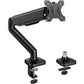 monTEK Heavy Duty Single Monitor Arm with USB/Audio Ports for 17-32” Screens, Premium Mechanical Spring Monitor Arm up to 19.8 lbs, Full Motion Monitor Desk Mount, VESA 75/100 mm, Clamp/Grommet