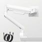 monTEK Deluxe Aluminum Monitor Arm with USB A/C for 17 to 40 Inch Curved Screens Fully Adjustable Single Monitor Arm with Clamp/Grommet, Quick Release Plate, Cable Management, VESA 75/100
