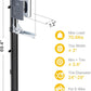 monTEK Automatic Lift EBike Rack – Fits 24-29" Tires, Heavy-Duty Vertical Wall Rack for Bicycles (Up to 71 lbs) - Effortless Lifting, Easy Install - Space-Saving Storage for Garage, Shed, BG