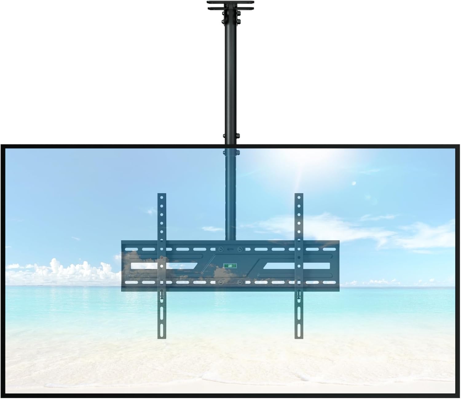 monTEK Ceiling TV Mount for 37-86 inch Flat Screen Displays, Hanging Adjustable Ceiling TV Bracket Fits Most LCD LED OLED 4K TVs, Pole Ceiling Mount Holds up to 110lbs, Max VESA 600x400mm, TM1009C-L