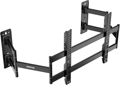 monTEK Full Motion Corner TV Wall Mount for 55-90 Inch LCD LED Flat Curved TVs, Heavy Duty TV Wall Mounts with 176lbs Weight Capacity, Dual TV Wall Arm Perfect for Corner, Bedroom, Max VESA 600x400mm