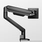 monTEK Deluxe Aluminum Monitor Arm with USB A/C for 17 to 40 Inch Curved Screens Fully Adjustable Single Monitor Arm with Clamp/Grommet, Quick Release Plate, Cable Management, VESA 75/100