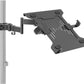 monTEK 2-in-1 Universal Laptop Pole Mount Tray for 10”- 15.6” Notebook or 17”-32” Monitor, Full Motion Laptop Mount with Removable 75/100mm VESA Plate, Fits 1.1”-2.4” Pole Diameter, Black