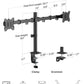 monTEK Stable Dual Monitor Stand for 17"–32” Computer Screens, Heavy-Duty Desk Mount with 22 lbs per Arm, Fully Adjustable Brackets and Arms, Clamp/Grommet Base, VESA 100×100mm Max