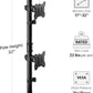 monTEK Stable Stacked Dual Monitor Stand, Heavy-Duty Vertical Monitor Mount for 17-32 inch Screen, Full Motion Arm with Tilt, Swivel, Rotation, Up to 22 lbs per Arm, Solid V-Shaped Base, VESA 100×100