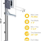 monTEK Automatic Lift EBike Rack – Fits 24-29" Tires, Heavy-Duty Vertical Wall Rack for Bicycles (Up to 71 lbs) - Effortless Lifting, Easy Install - Space-Saving Storage for Garage, Shed, SG