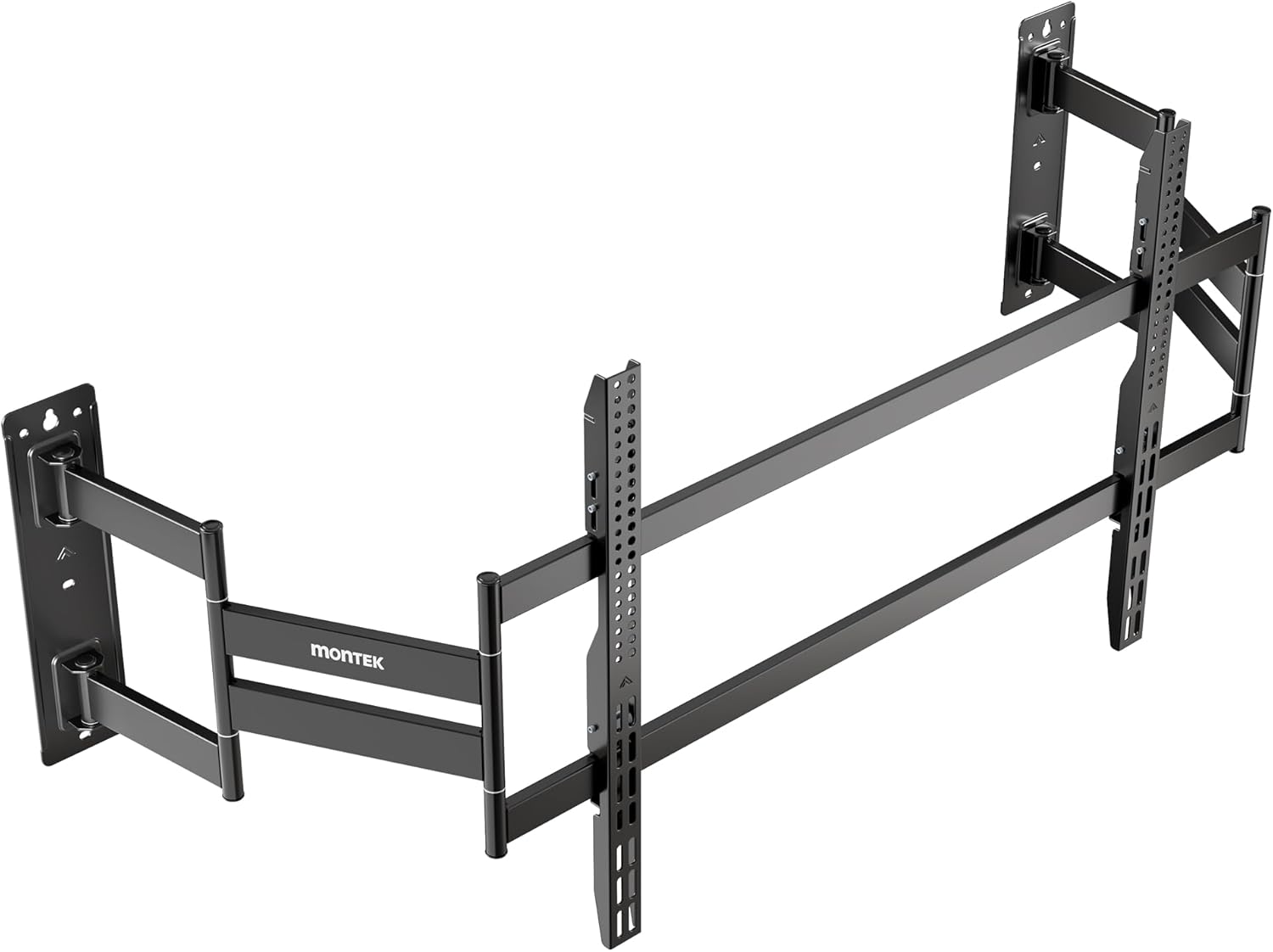 monTEK Heavy Duty Corner TV Wall Mount for 75-120 Inch Large TVs, Full Motion TV Bracket with Long Extension Articulating Arm, Dual TV Wall Arm up to 300lbs Perfect for Office, Max VESA 1000x600mm