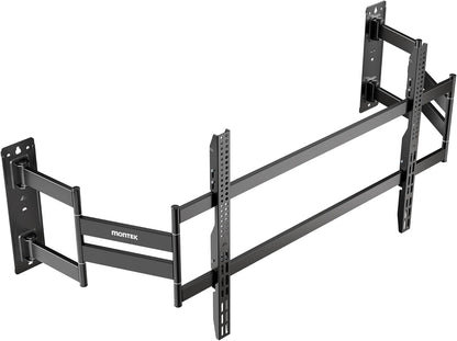 monTEK Heavy Duty Corner TV Wall Mount for 75-120 Inch Large TVs, Full Motion TV Bracket with Long Extension Articulating Arm, Dual TV Wall Arm up to 300lbs Perfect for Office, Max VESA 1000x600mm