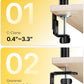 monTEK Quad Monitor Stand Mount, Fully Adjustable Desk Mount for 4 Screen up to 17”-32” and 22lbs Capacity Each Arm, Stable Monitor Arm with C Clamp and Grommet Base, VESA 75x75mm/100x100mm