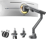 monTEK Single Monitor Arm with USB for 17-40 Inch Screens, Up to 24.3lbs, Heavy Duty Monitor Mount with VESA Mount, Full Motion Adjustment Monitor Stand C-Clamp/Grommet Base,VESA 75/100mm, MA1010UCDG