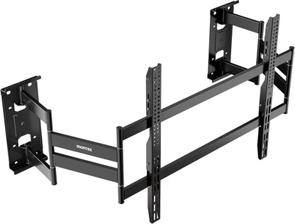 monTEK Heavy Duty Corner TV Wall Mount for 65-100 Inch Large TVs, Full Motion TV Bracket with 19.3" Long Articulating Arm, Dual TV Wall Arm up to 275lbs Perfect for Office, Gym, Max VESA 800x600mm