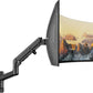 monTEK 17-49 inch Single Monitor Wall Mount for up to 44 lbs Ultrawide Screen, Premium Aluminum Heavy Duty Monitor Arm with Adjustable Gas Spring Arm, 75x75/100x100 VESA Mount, Black