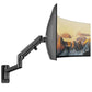monTEK 17-49 inch Single Monitor Wall Mount for up to 44 lbs Ultrawide Screen, Premium Aluminum Heavy Duty Monitor Arm with Adjustable Gas Spring Arm, 75x75/100x100 VESA Mount, White