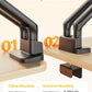 monTEK Dual Monitor Arm, Mechanical Spring Monitor Arm for 17-35" Screens, Adjustable Monitor Desk Mount Each Holds up to 24.2 lbs with C Clamp/Grommet Desk Mount, VESA 75/100mm, MA1011BK-D
