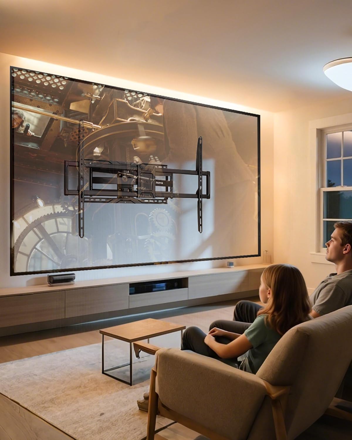 monTEK Heavy Duty TV Wall Mount for 50-100 Inch TVs up to 165 lbs, 4X Load Tested, Dual Arms Full Motion Bracket with Tool-Free Tilt, Swivel & Extend, Max VESA 900x600mm, Fits 12"/16"/18"/24" Studs