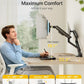 monTEK Dual Monitor Arm, Mechanical Spring Monitor Arm for 17-35" Screens, Adjustable Monitor Desk Mount Each Holds up to 24.2 lbs with C Clamp/Grommet Desk Mount, VESA 75/100mm, MA1011BK-D