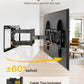 monTEK Heavy Duty TV Wall Mount for 37-90 Inch TVs up to 165lbs, 4X Load Tested, 25.1" Extended Full Motion Dual Articulating Arms, Fits 12/16/18/24" Studs, Tool-Free Tilt/Swivel, Max VESA 600x400mm