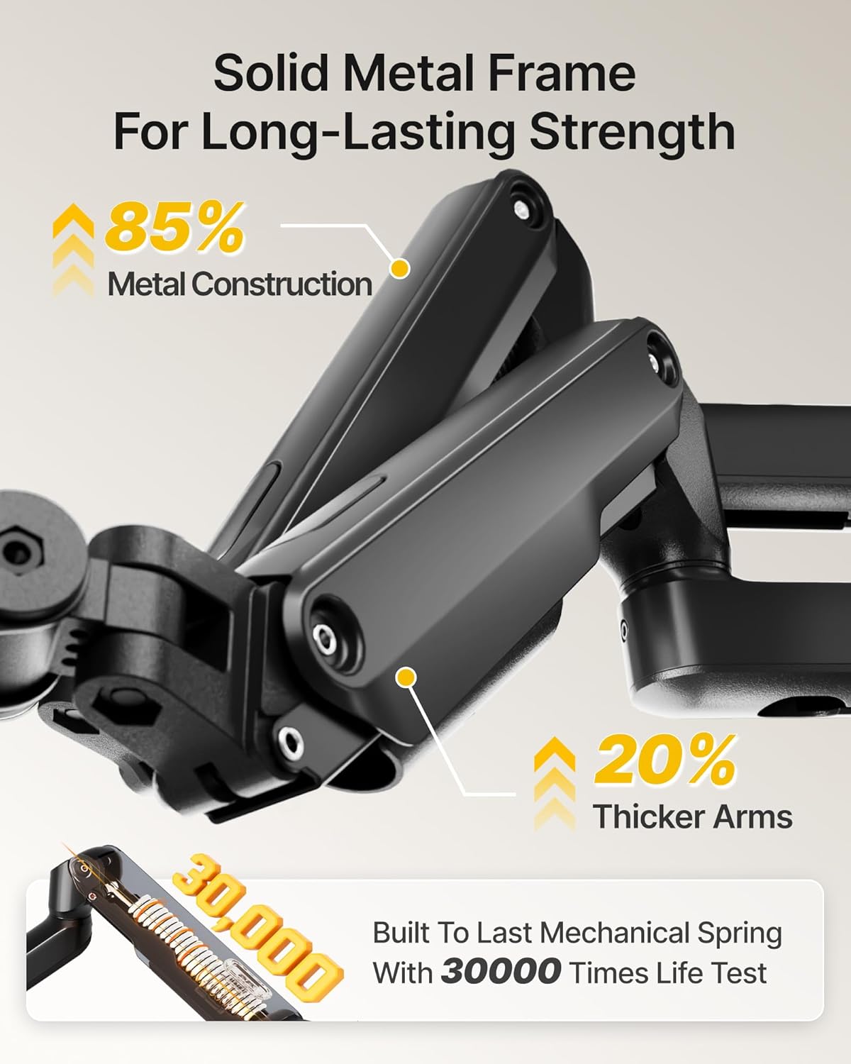 monTEK Vertical Dual Monitor Stand 17-32 Inch, Stacked Monitor Mount for 2 Screens, Full Motion Adjustable with Tilt/Swivel/Rotation, Heavy Duty Steel, VESA 75x75/100x100, Holds up to 19.8 lbs