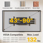 monTEK Long Arm TV Wall Mount for 43-90 Inch TVs, 42.5 Inch Extension, Swivel and Tilt, Full Motion, VESA 800 x 400mm, 132 lbs, 16',18' Studs
