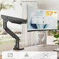 monTEK Premium Aluminum Monitor Arm for 17–57” Ultrawide Screens up to 59 lbs, USB 3.0 Single Desk Mount with Adjustable Gas Spring, Quick-Release Plate, 10-Min Assembly, Clamp/Grommet, VESA 100x100