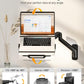 monTEK Laptop Arm Wall Mount, 2-in-1 Full Motion Monitor & Laptop Stand with Adjustable Tray, Fits Max 18" Notebook and 32" Screen, Metal Ergonomic Single Monitor Holds Up to 19.8lbs