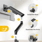 monTEK Single Monitor Arm, Mechanical Spring Monitor Arm for 17-40" Ultrawide Screens, Adjustable Monitor Desk Mount Holds up to 26.4 lbs with C Clamp/Grommet Desk Mount, VESA 75/100mm, MA1011BK
