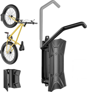monTEK Bike Wall Mount for 4.5" Tire Width, Swivel Bike Wall Hanger Holds Up to 77lbs, Space-Saving Bike Rack Garage, Heavy Duty Bike Storage for Bedroom Home Office, 1 Pack