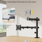 monTEK Dual Monitor Stand for 17"–32” Computer, Adjustable Height Stable Monitor Mount Fit up to 32 inch Screen, Hold up to 22lbs Weight, C-Clamp and Grommet, VESA 75x75mm/100x100mm