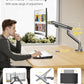 monTEK Heavy Duty Single Monitor Arm for 17-40 Inch Screens, Full Motion Monitor Mount Up to 24.3lbs, Aluminum Monitor Stand with VESA 75/100mm, C-Clamp/Grommet Base for Curved Screens, Gray, MA1010DG