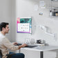 monTEK 17-49 inch Single Monitor Wall Mount for up to 44 lbs Ultrawide Screen, Premium Aluminum Heavy Duty Monitor Arm with Adjustable Gas Spring Arm, 75x75/100x100 VESA Mount, White