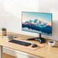 monTEK Stable Single Monitor Stand, Freestanding Monitor Arm for 17 to 32 inch & 22lbs Capacity Screen, Adjustable Height Desk Mount with Swivel and Tilt, VESA 75x75/ 100x100mm