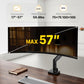 monTEK Sleek Aluminum Monitor Arm for 17–57” Ultrawide Screens up to 59.4 lbs, Heavy Duty Single Monitor Arm Desk Mount, Pneumatic Lift, Quick-Release Plate, Clamp/Grommet, Max VESA 100x100