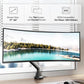 monTEK Single Monitor Arm with USB for 17-40 Inch Screens, Up to 24.3lbs, Heavy Duty Monitor Mount with VESA Mount, Full Motion Adjustment Monitor Stand C-Clamp/Grommet Base,VESA 75/100mm, MA1010UCBK