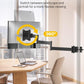 monTEK Universal Pole Monitor Arm 25 Inch Extra Long Reach - Single Desk Mount for 17-32 inch Screens, Steel Full Motion Mount, VESA 75/100mm, 636mm Extension