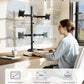 monTEK Stable Quad Monitor Stand, Free Standing Fully Adjustable Desk Mount for 4 Screen up to 17”-32” and 22lbs Capacity Each Arm, Heavy Duty Base, VESA 75x75mm/100x100mm