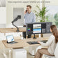 monTEK Single Monitor Arm, Mechanical Spring Monitor Arm for 17-40" Ultrawide Screens, Adjustable Monitor Desk Mount Holds up to 26.4 lbs with C Clamp/Grommet Desk Mount, VESA 75/100mm, MA1011BK